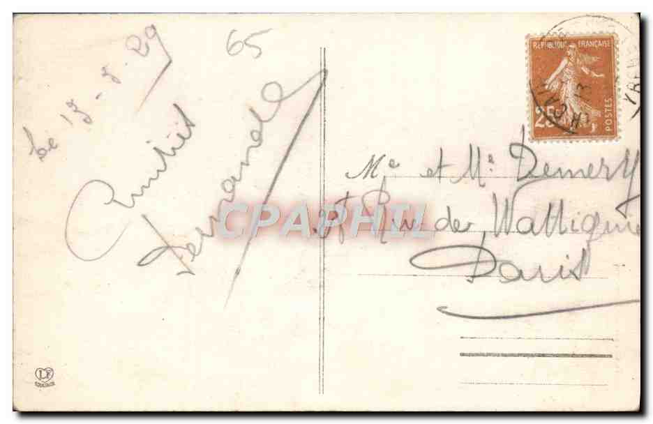 Cauterets — La Ville — Val de Camasque et Monné (2724 m.) — Éditeur Lassagne, n° 1028 — Rückseite