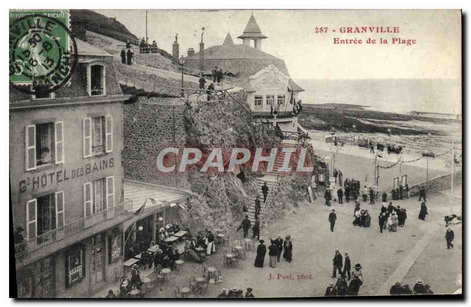 Granville — Entrée de la Plage — J. Puel, phot.