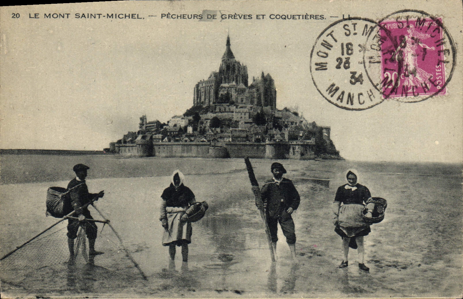CPA Le Mont Saint Michel Pecheurs De Greves Et coquetieres 