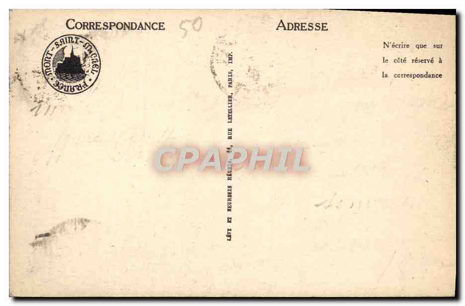 CPA Le Mont Saint Michel Pecheurs De Greves Et coquetieres  — Verso