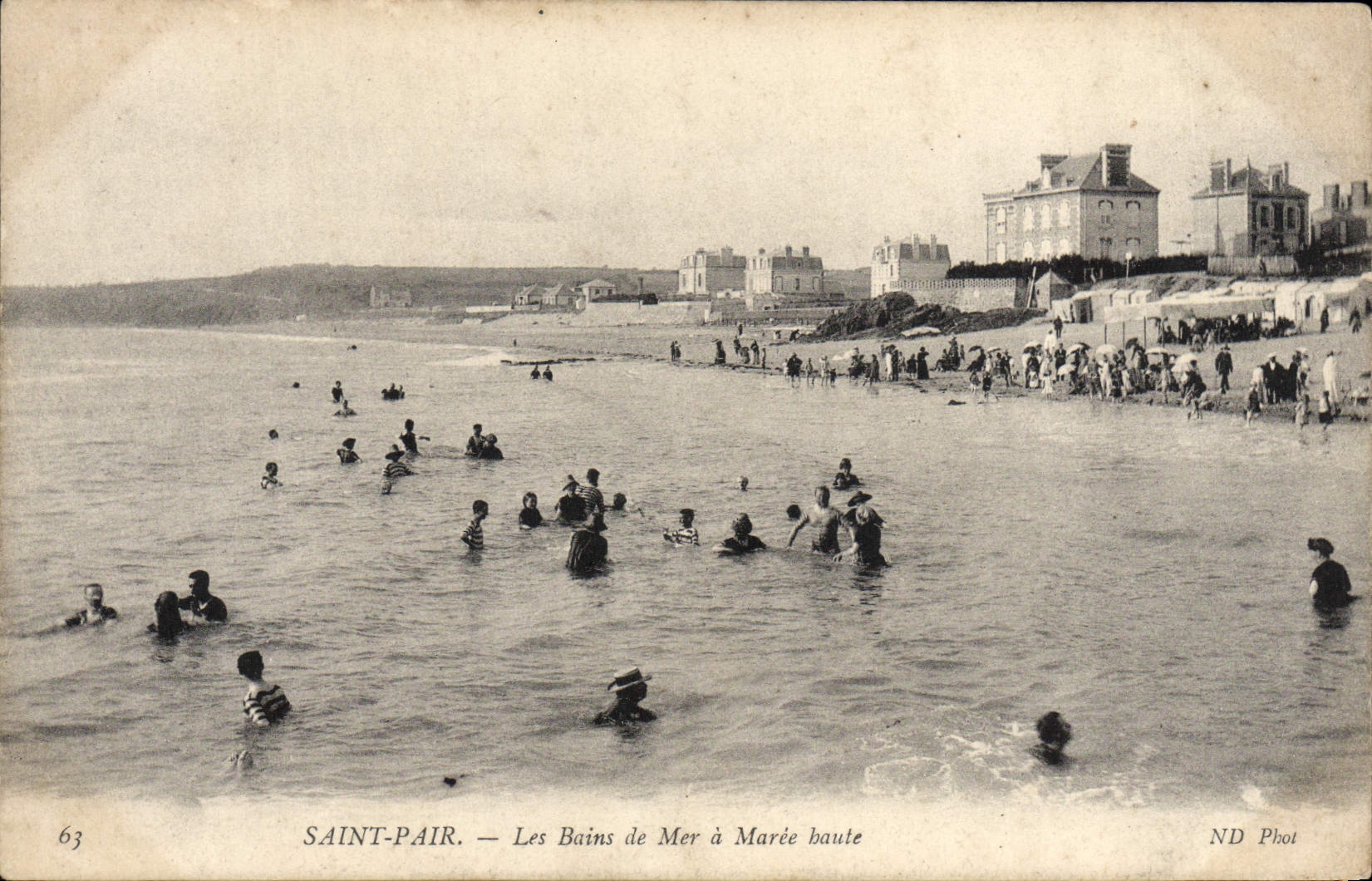 Saint-Pair — Les Bains de Mer à Marée haute — ND Phot
