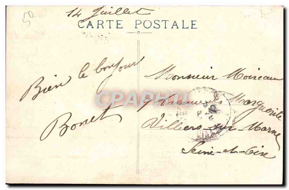 Granville — Allgemeiner Blick auf die Becken und den Hafen — unbekannter Verlag, Nr. 50 — Rückseite