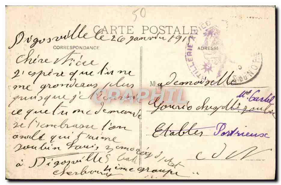 CPA Normandie Femme au panier Marche  — Verso