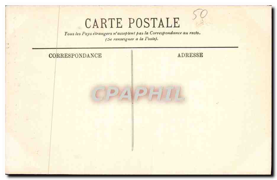 CPA Le Mont St Michel L'Abbaye et L'Eglise Paroissiale prise de la tour boucle — Verso