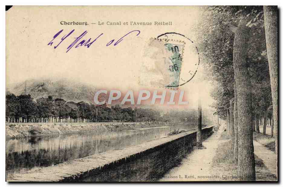 Cherbourg — Le Canal et l'Avenue Reibell — maison L. Ratti, nouveautés