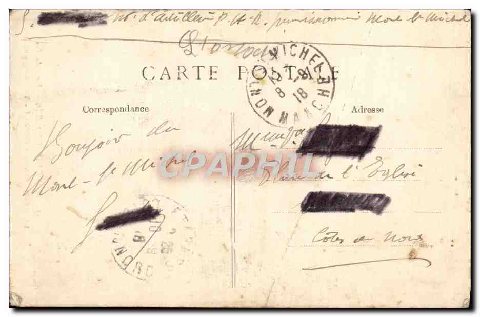 CPA Le Mont Saint Michel Porte du Roi — Verso