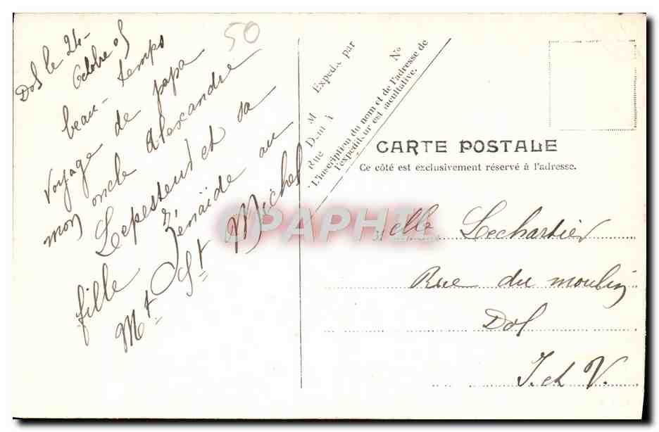 CPA Le Mont Saint Michel Salle des Chevaliers 13eme — Verso