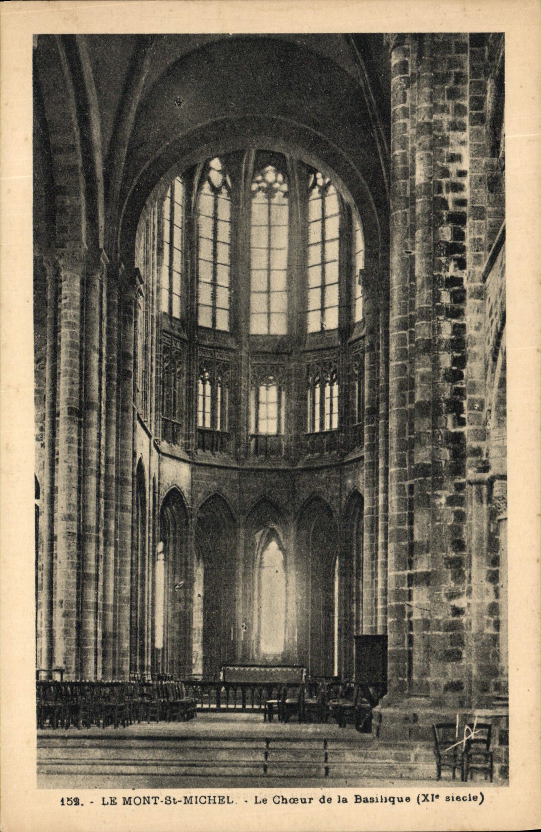 CPA Mont St Michel Le Choeur de la Basilique