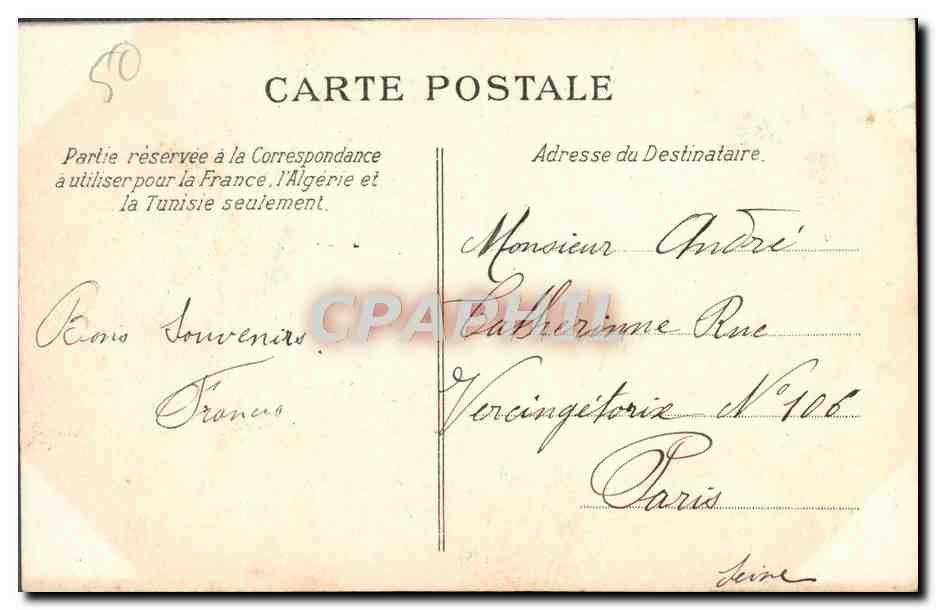 Le Mont Saint-Michel — L'Église paroissiale — La "C.P.A." n°62 — Verso