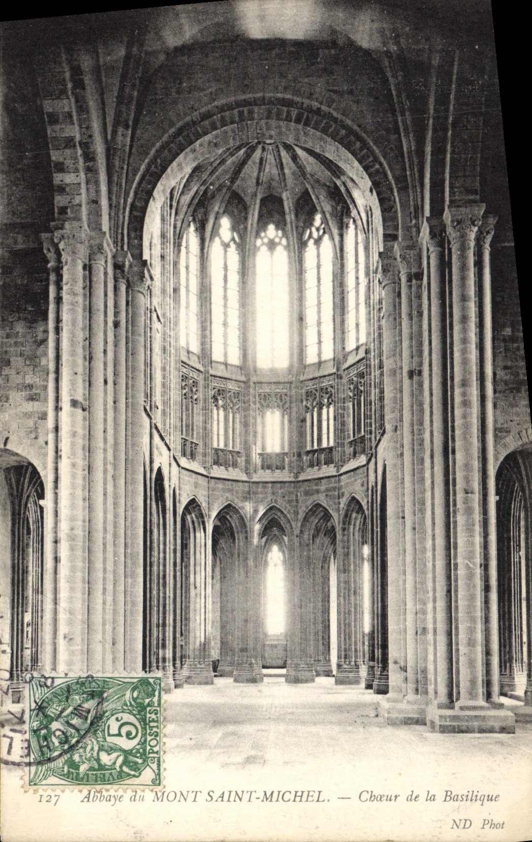 CPA Mont St Michel Choeur de la basilique