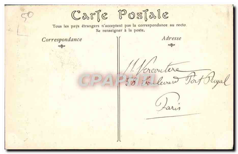 CPA Mont St Michel La Crypte des Gros Piliers — Verso