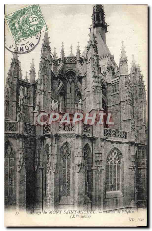 CPA Mont St Michel Abside de L'Eglise