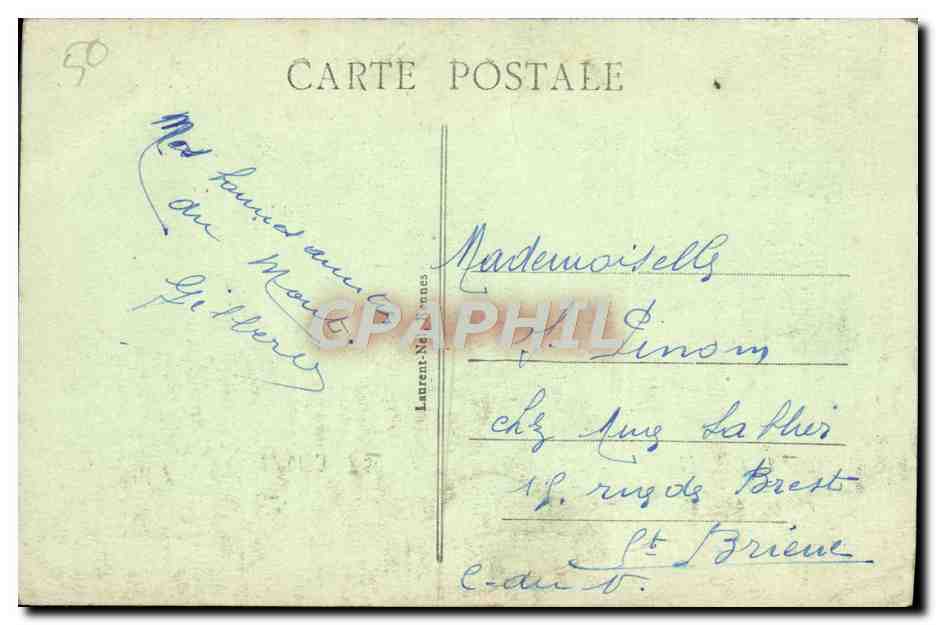 CPA Mont St Michel Cote Sud Automobile Camion — Rückseite