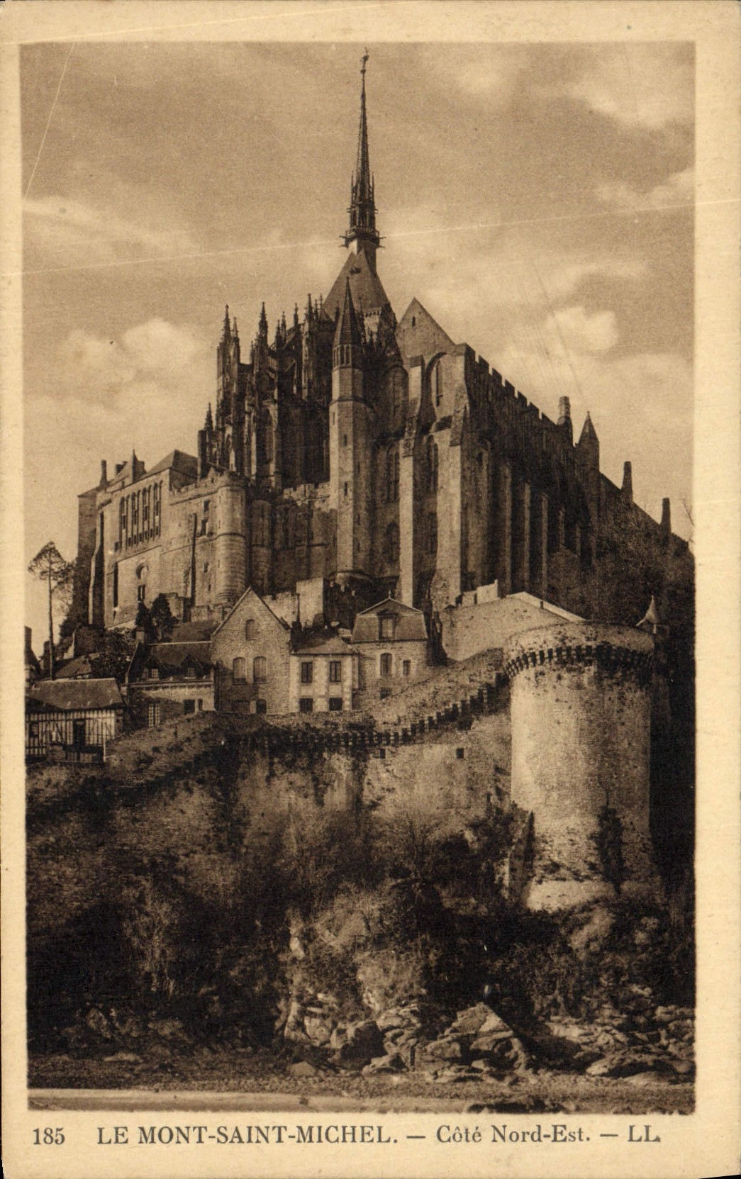 Mont-Saint-Michel — Nordöstliche Seite — LL — Nr. 185