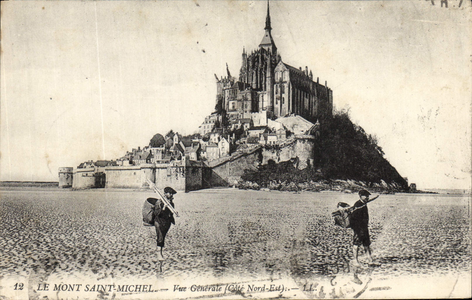 CPA Mont St Michel Vue Generale Pecheur Peche