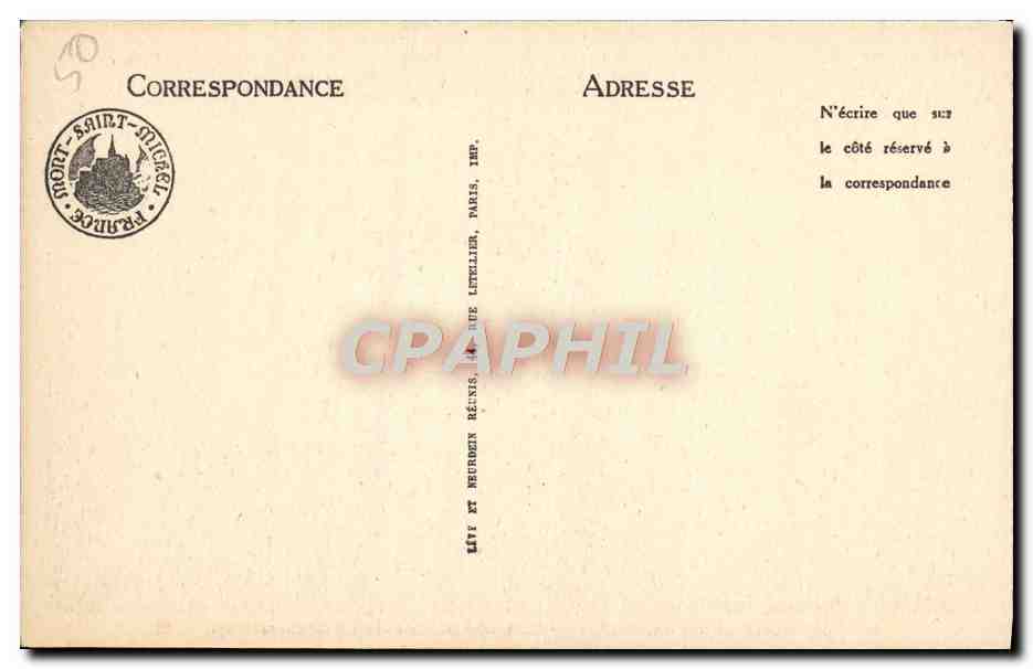 Le Mont-Saint-Michel — Les Remparts et l'Abbaye — LL — Verso
