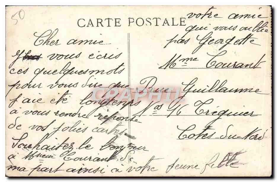 CPA Cherbourg Place de la republique — Rückseite