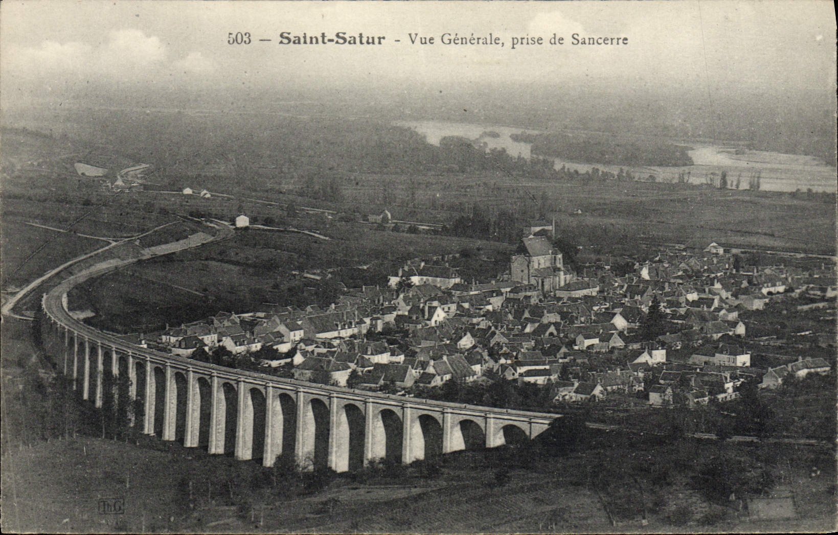 CPA Saint Satur Vue Generale Prise de Sancerre