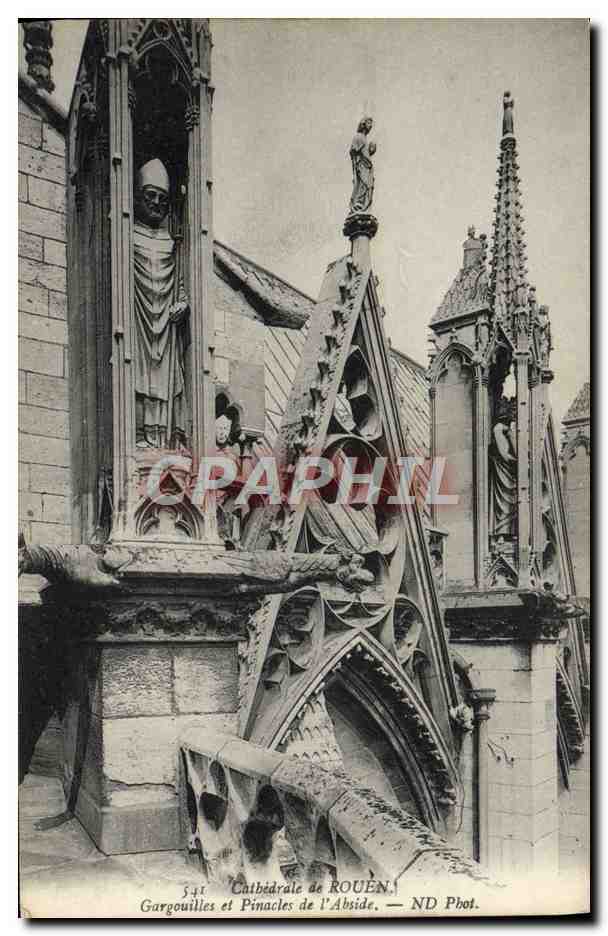 CPA Rouen Cathedrale Gargouilles et pinacles de l'abside 