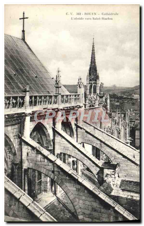 CPA Rouen Cathedrale L'abside Vers Saint Mnclou