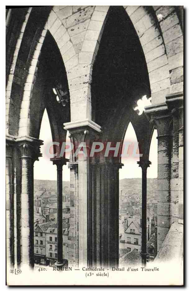 CPA Rouen Cathedrale Detail d'Une Tourelle