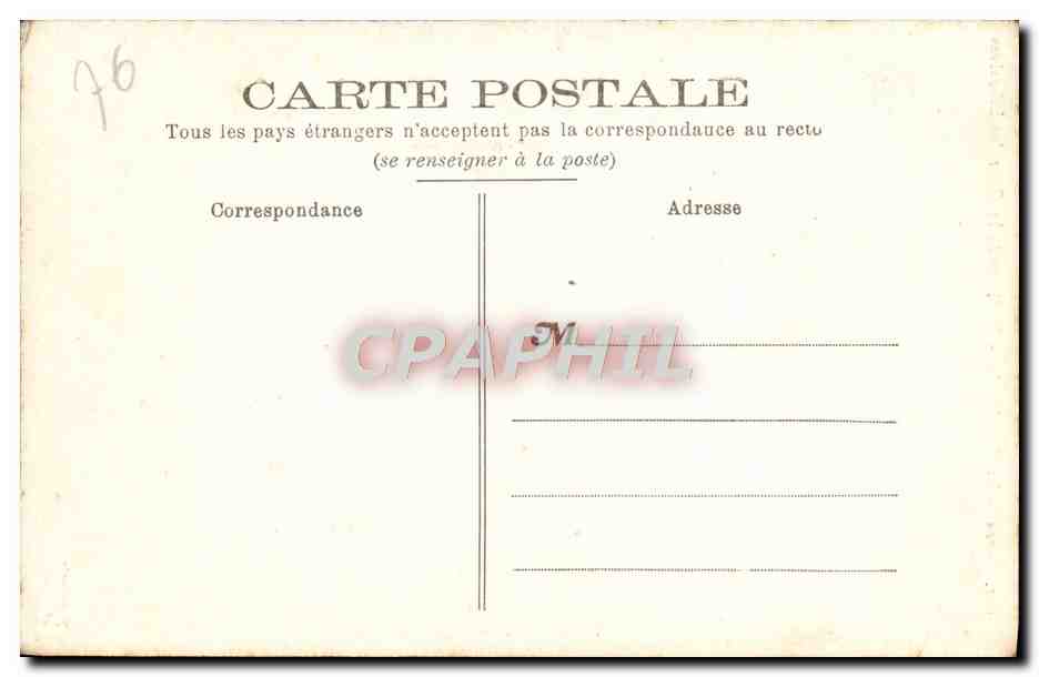 CPA Rouen La Cathedrale Portique de la Cour des libraires — Verso