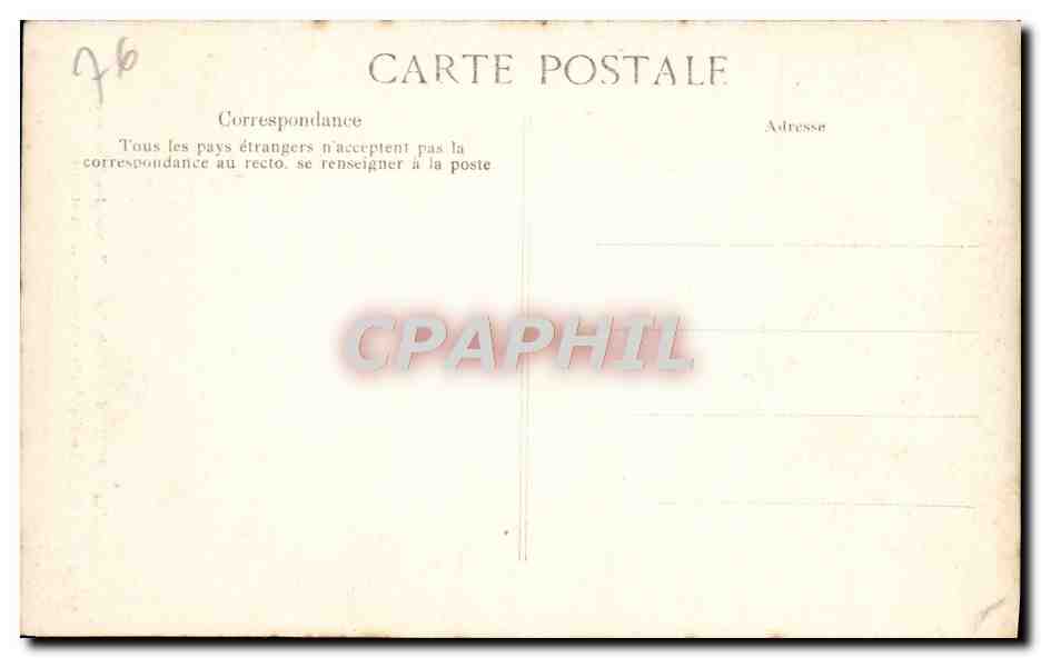 CPA Rouen Cathedrale de Portail des libraires Le boeuf aile Attributs de Saint Luc — Rückseite