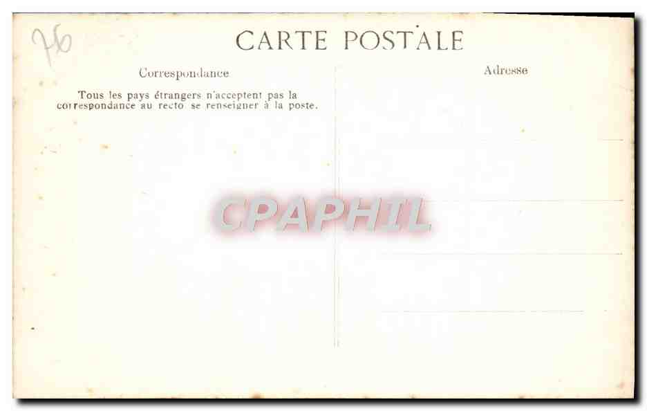 CPA Rouen Cathedrale Portail des Libraires Medaillons Homme drape avec des ailes et une tete d'aigle Aigle Rapace  — Rückseite
