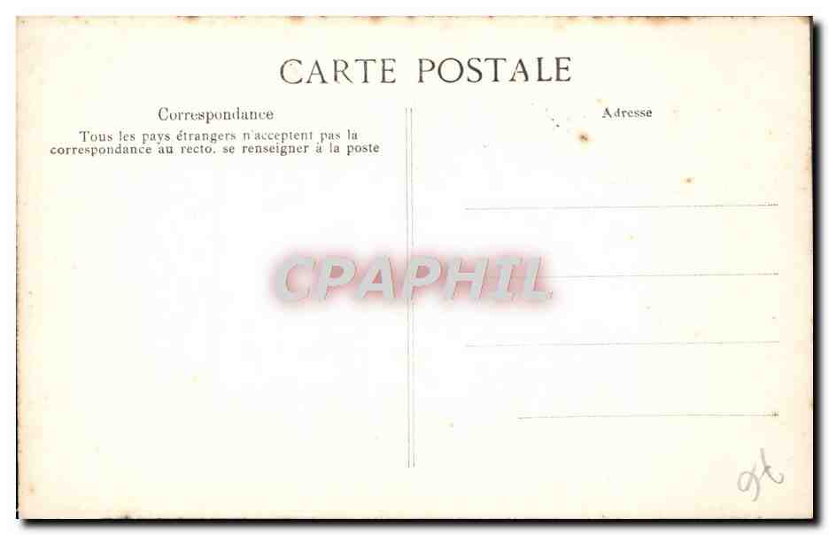 CPA Rouen Cathedrale Portail des Libraires Medaillons Homme demi nu tenant a la main un miroir — Verso