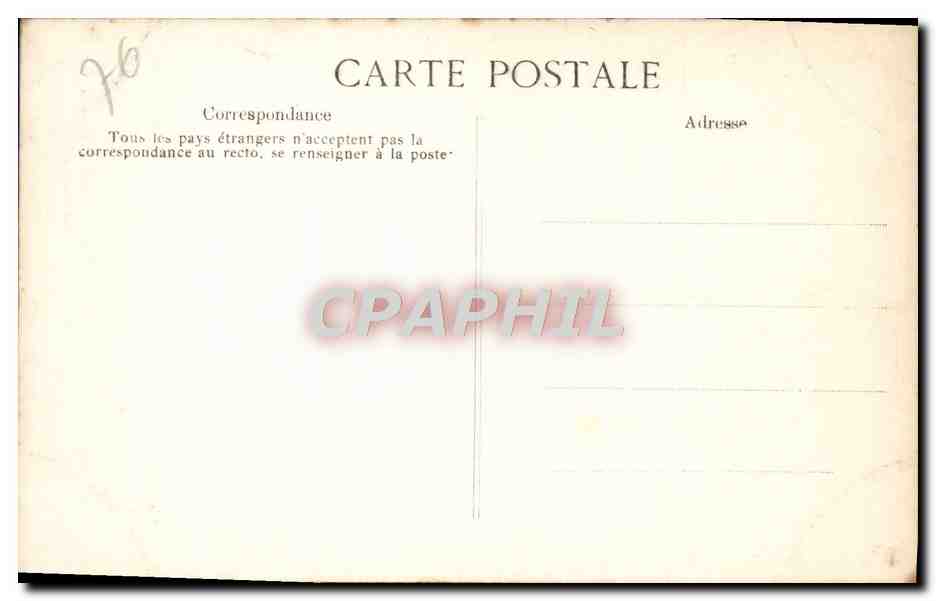 CPA Rouen Cathedrale Portail des Libraires Medaillons Berger jouant du cor  — Verso