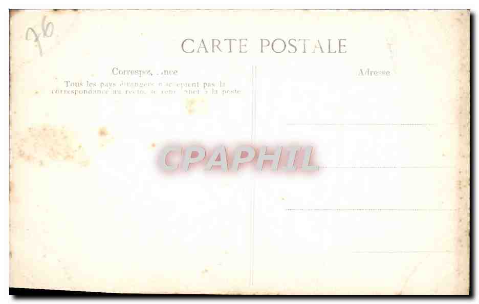 CPA Rouen Cathedrale Portail des Libraires Medaillons Un ange enveloppant de sa chape un jeune homme nu  — Rückseite