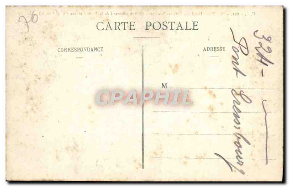 CPA Rouen Hotel des Societes Savantes Groupe decoratif de la porte d'entree — Rückseite