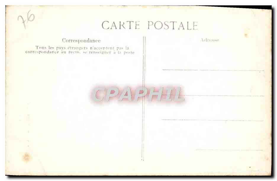 CPA Rouen La Cathedrale Portail des Libraires Medaillons La creation du soleil et de la lune — Verso