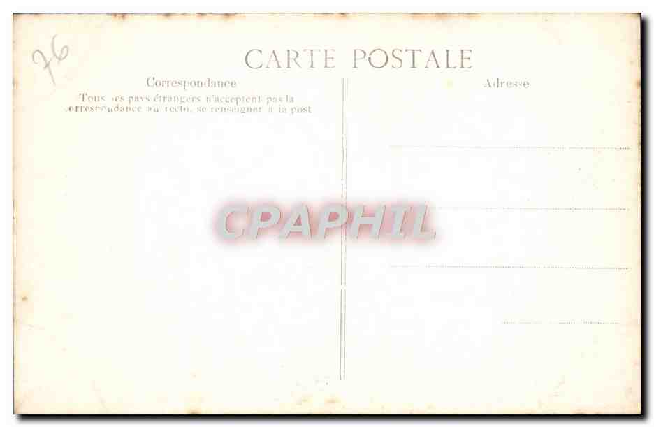 CPA Rouen La Cathedrale Portail des Libraires Medaillons La creation Le createur chassant Adam et Eve du paradis — Rückseite
