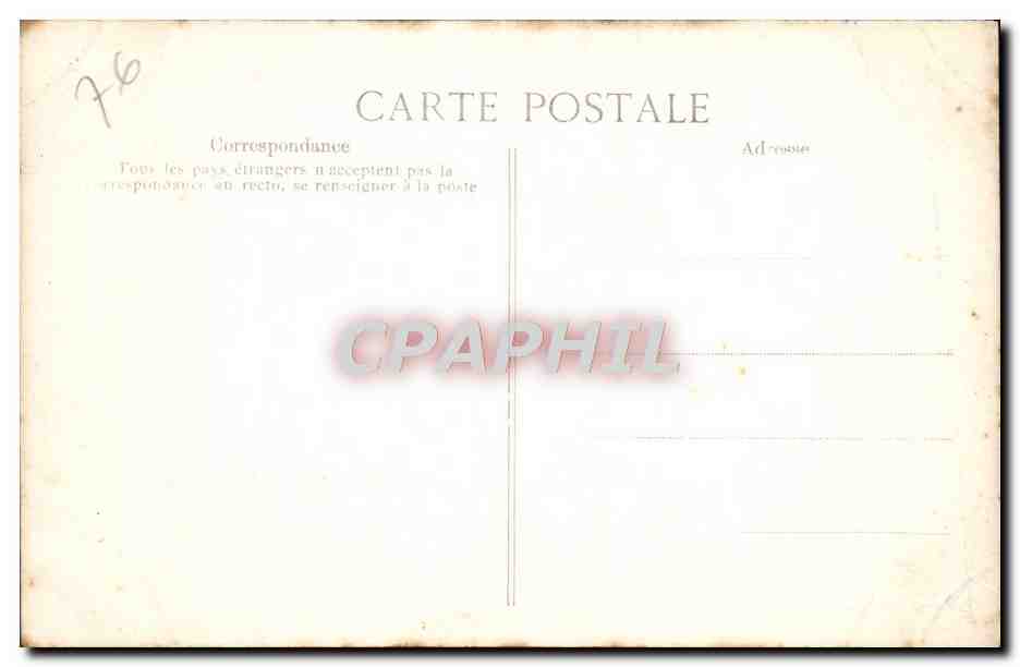 CPA Rouen La Cathedrale Portail des Libraires Medaillons La creation Adam et Eve mangeant le fruit defendu — Verso
