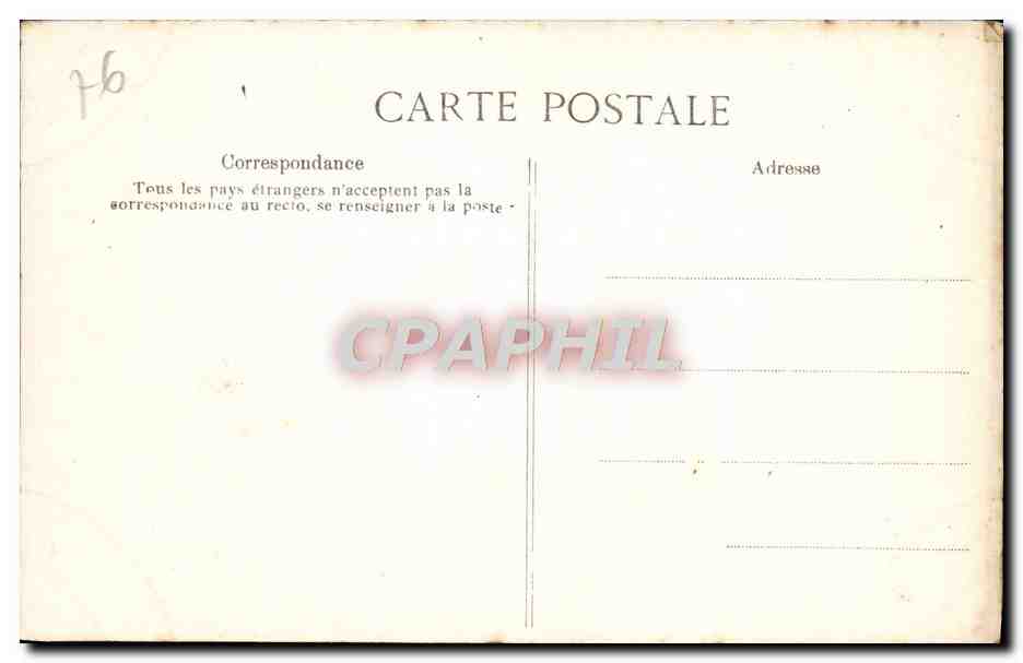 CPA Rouen Rue Eugene Dutuit Eglise St Maclou — Verso