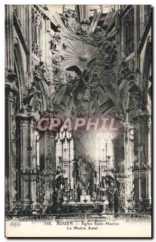 CPA Rouen Eglise Saint Maclou le maitre autel