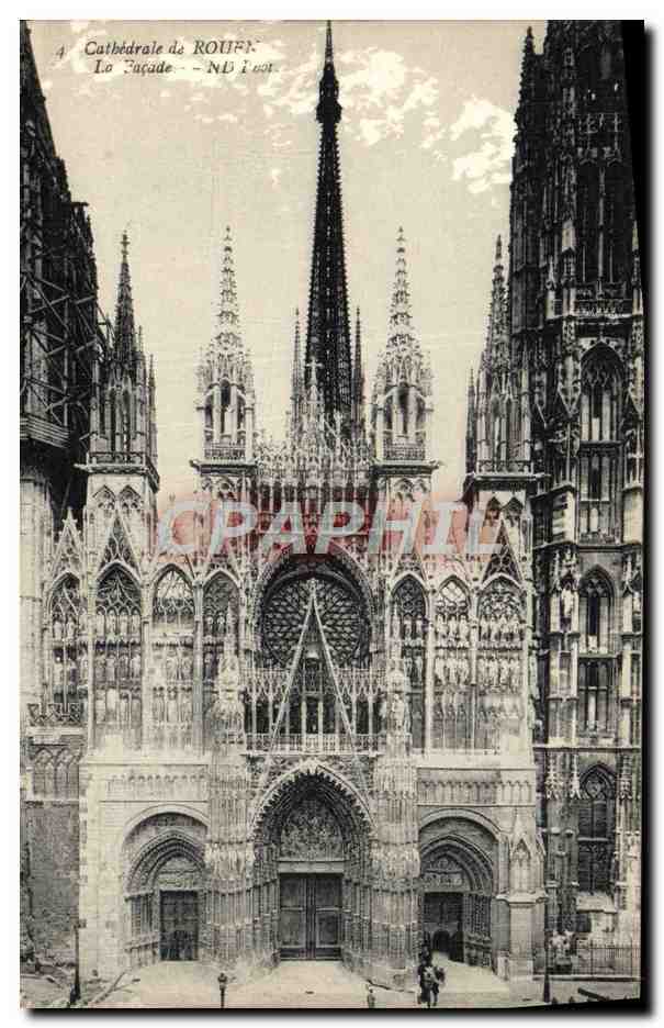 CPA Rouen La Cathedrale La facade