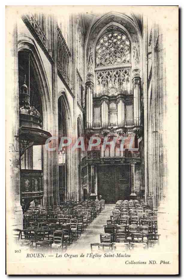 CPA Rouen Eglise Saint Maclou Orgues
