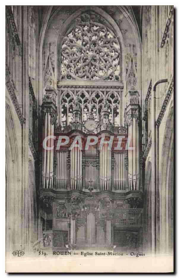 CPA Rouen Eglise Saint Maclou Orgues