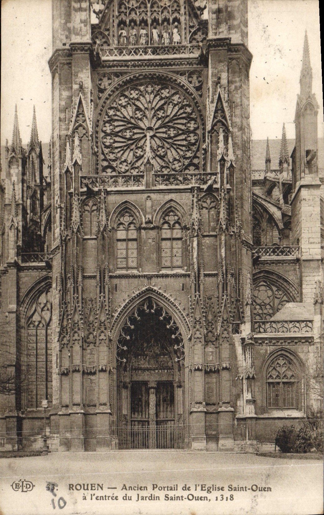 CPA Rouen Ancien Portail de L'Eglise Saint Ouen 