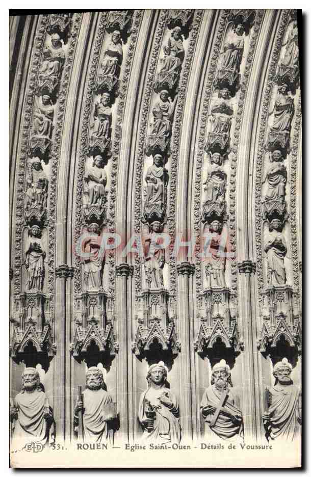 CPA Rouen L'Eglise Saint Ouen Details de Voussure