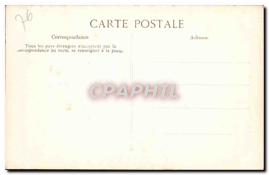 CPA Rouen Palais de Justice Details — Verso