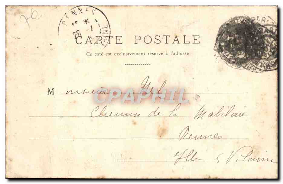 CPA Rouen Eglise Saint Ouen cote rue des Faulx — Verso