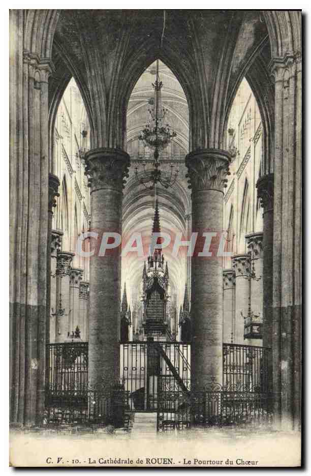 CPA Rouen Cathedrale Le pourtour du Choeur
