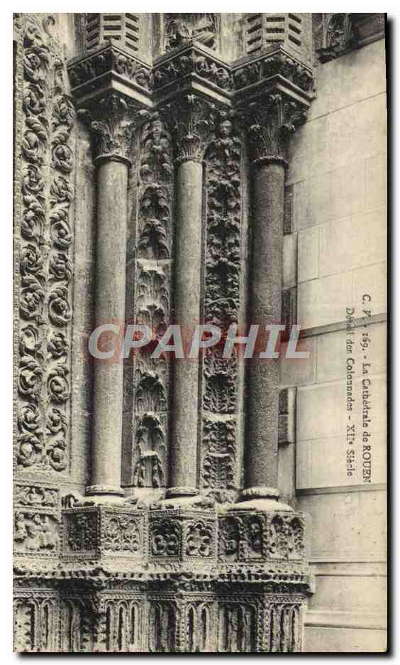 CPA Cathedrale de Rouen Detail des colonnades