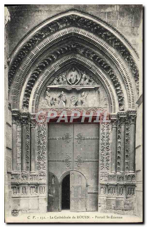 CPA Cathedrale de Rouen Portail Saint Etienne