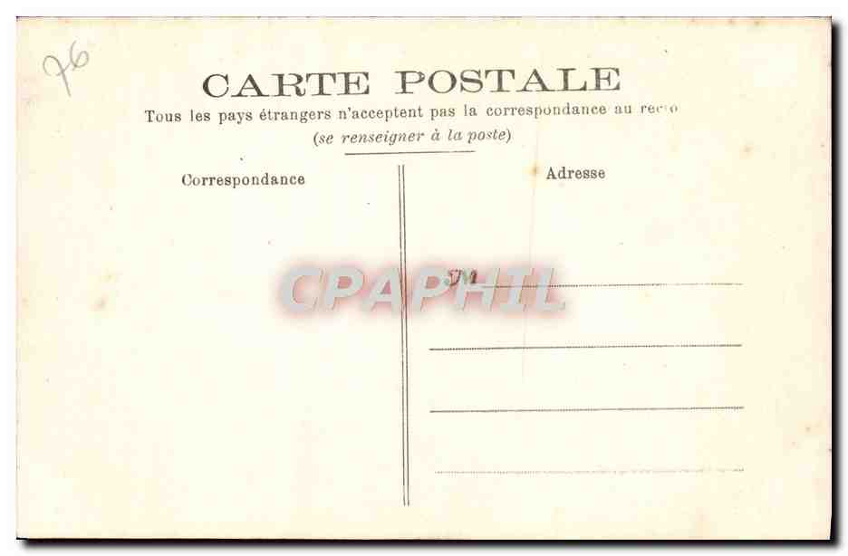 CPA Rouen La Cathedrale Portique de la Cour des Libraires — Verso