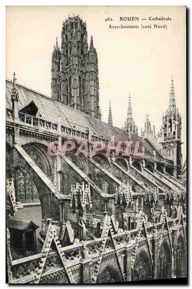CPA Rouen Cathedrale Arcs Boutants