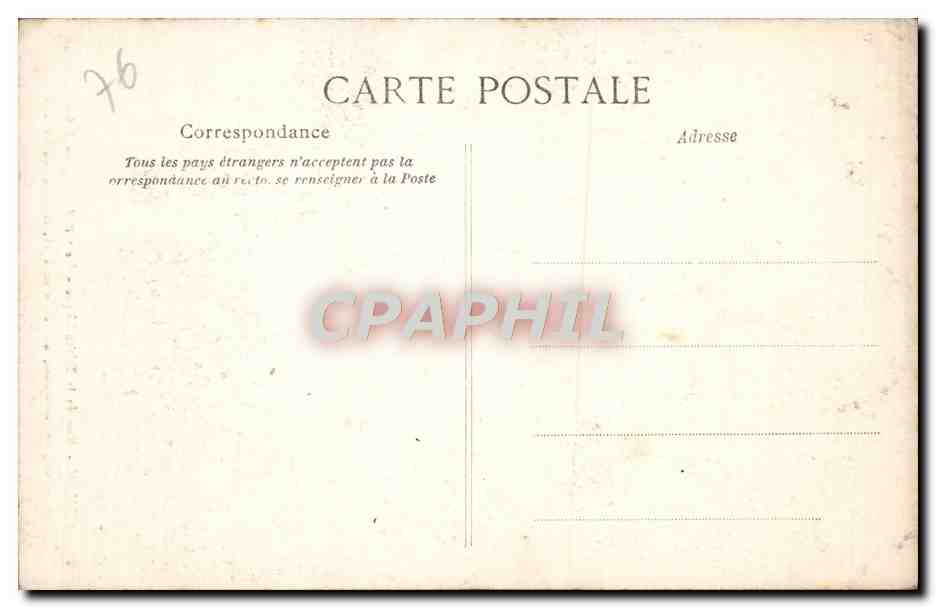 CPA Rouen Rue de la Bibliotheque Portail de l'Eglise Saint Godard — Rückseite